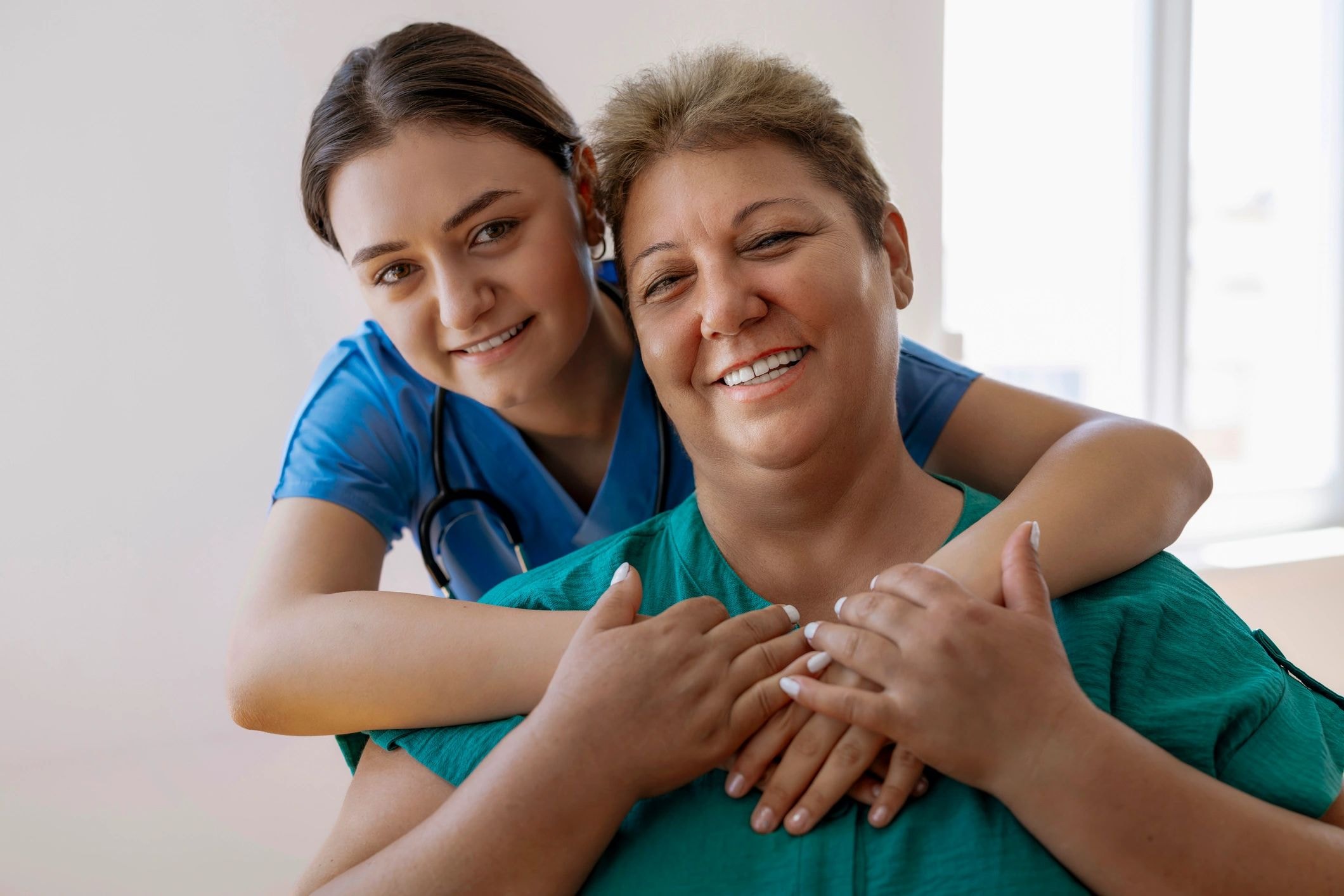 Healthcare workers and community members in a supportive training environment